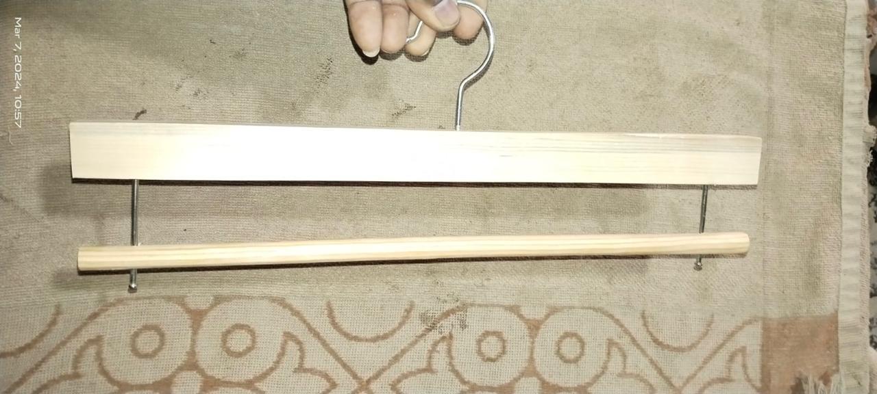 Wooden saree hanger